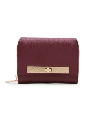 Flap Trifold Zip Wallet by Anne Klein