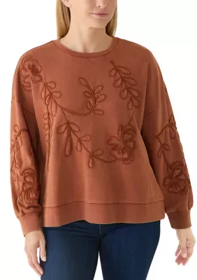 Long Sleeve Embroidered Sweatshirt