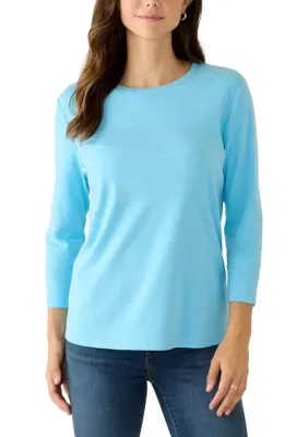 3/4 Sleeve Crew Neck Shirt by Kim Rogers