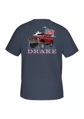 Americana Flag Truck T-Shirt by Drake Waterfowl