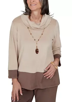 Luxe Be a Lady Luxe Colorblock Top by Alfred Dunner