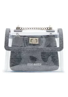 Clear Flap Crossbody with Card Case - Denim by Steve Madden