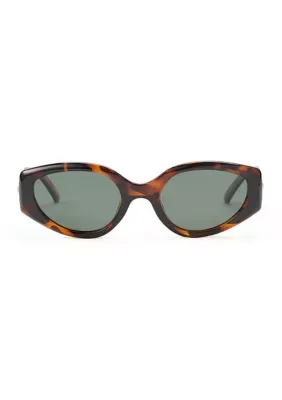 Fevered Oval Sunglasses by Le Specs