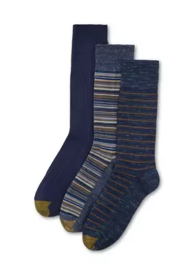 Gold Toe Frankie Striped Crew Socks 3 Pack by Gold Toe