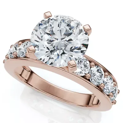 Lab Created Certified 2.90Ct Round Diamond Engagement Ring 14k Gold or Platinum Lab Grown by Pompeii