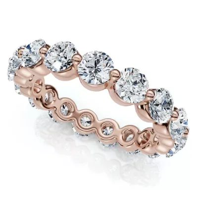 Lab Created 1 3/4Ct Single Prong Diamond Eternity Ring 14k Gold or Platinum Lab Grown by Pompeii