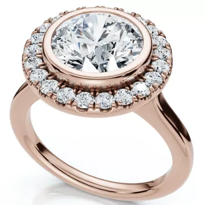 Lab Created Certified 2 1/4Ct Claudia Diamond Engagement Ring 14k Gold or Platinum Lab Grown by Pompeii