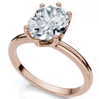 Lab Created Certified 1 1/2Ct Lotus Solitaire Diamond Engagement Ring 14k Gold Lab Grown by Pompeii