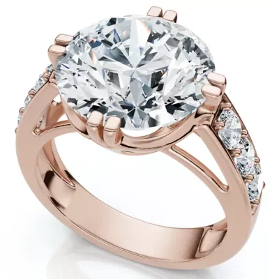 Lab Created Certified 5 1/2Ct Bauer Diamond Engagement Ring 14k Gold or Platinum Lab Grown by Pompeii