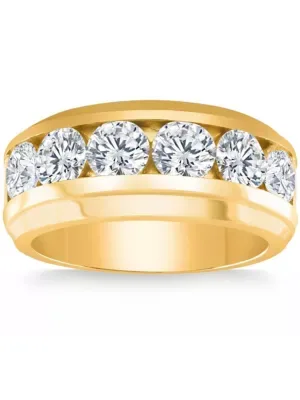Lab Created F/VS 4Ct Diamond Ring in 10k Gold Lab Grown