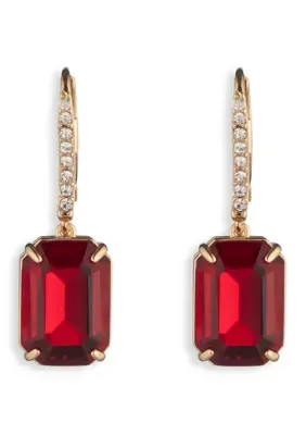 Lauren Ralph Lauren Rounded Square Stone Drop Earrings