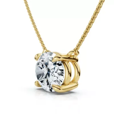 Lab Created Certified 2Ct Diamond Oval Solitaire Pendant 14k Gold 18 Chain Lab Grown 18 In
