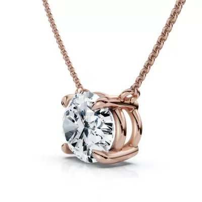 Lab Created Certified 2Ct Diamond Oval Solitaire Pendant 14k Gold 18 Chain Lab Grown 18 In