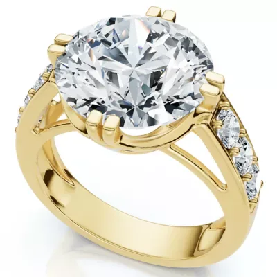 Lab Created Certified 5 1/2Ct Bauer Diamond Engagement Ring 14k Gold or Platinum Lab Grown