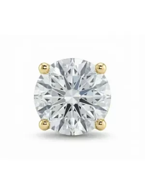 Lab Created 1/2 - 2 ct Single Diamond Stud in 14k Gold One Earring Lab Grown