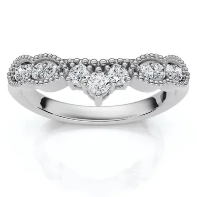 Lab Created Serina Diamond Wedding Guard Ring 14k Gold Lab Grown EF/VS
