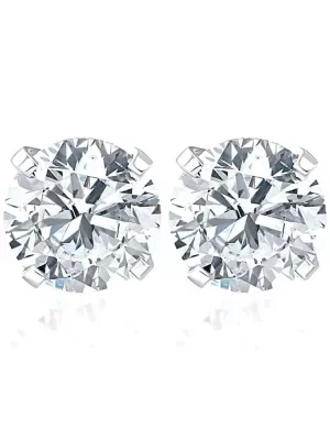 Lab Created VS 1.00ct tw Diamond Studs in 14K White Gold Lab Grown by Pompeii