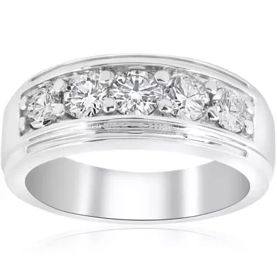 Lab Created F/VS 1.50Ct Diamond Ring in 10k Gold Lab Grown Five Stone by Pompeii