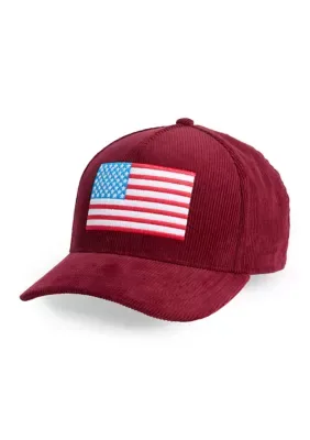 Corduroy American Flag Trucker Hat by Vineyard Vines