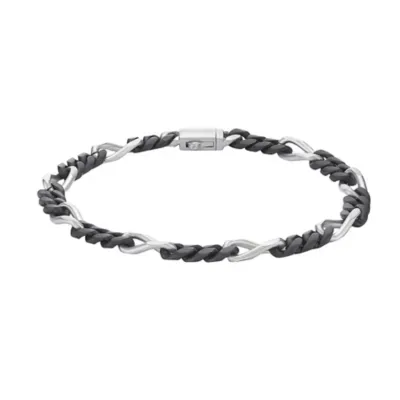 Plated Stainless Figaro Chain Bracelet by Lynx