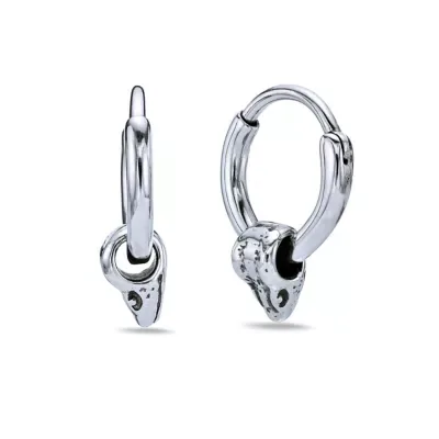 Stainless Steel Huggie Hoop Earrings by Lynx