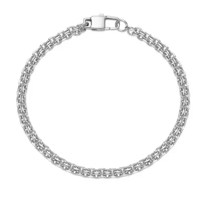 Stainless Steel Bismark Chain Bracelet, 8.5 In by Lynx