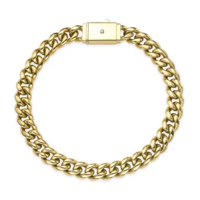 8MM Steel Curb Chain Bracelet, 8.5 In by Lynx