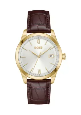 Langford Silver Dial Watch by Hugo Boss