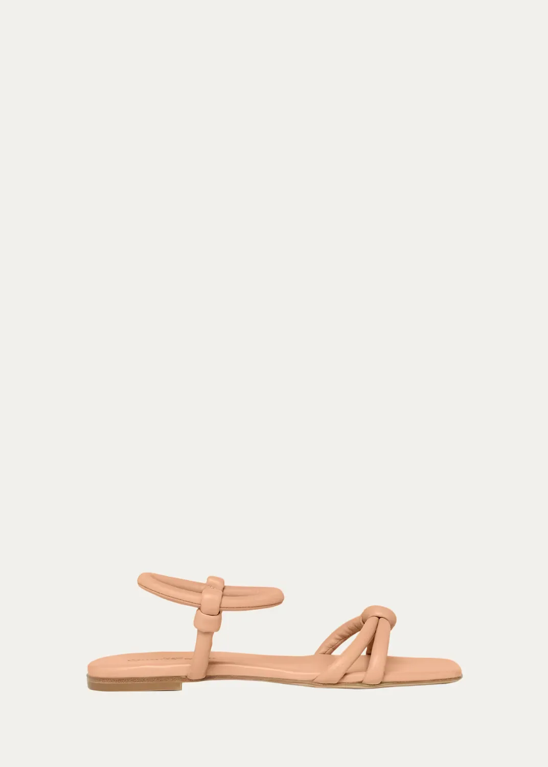 Juno Knotted Leather Flat Sandals by Gianvito Rossi