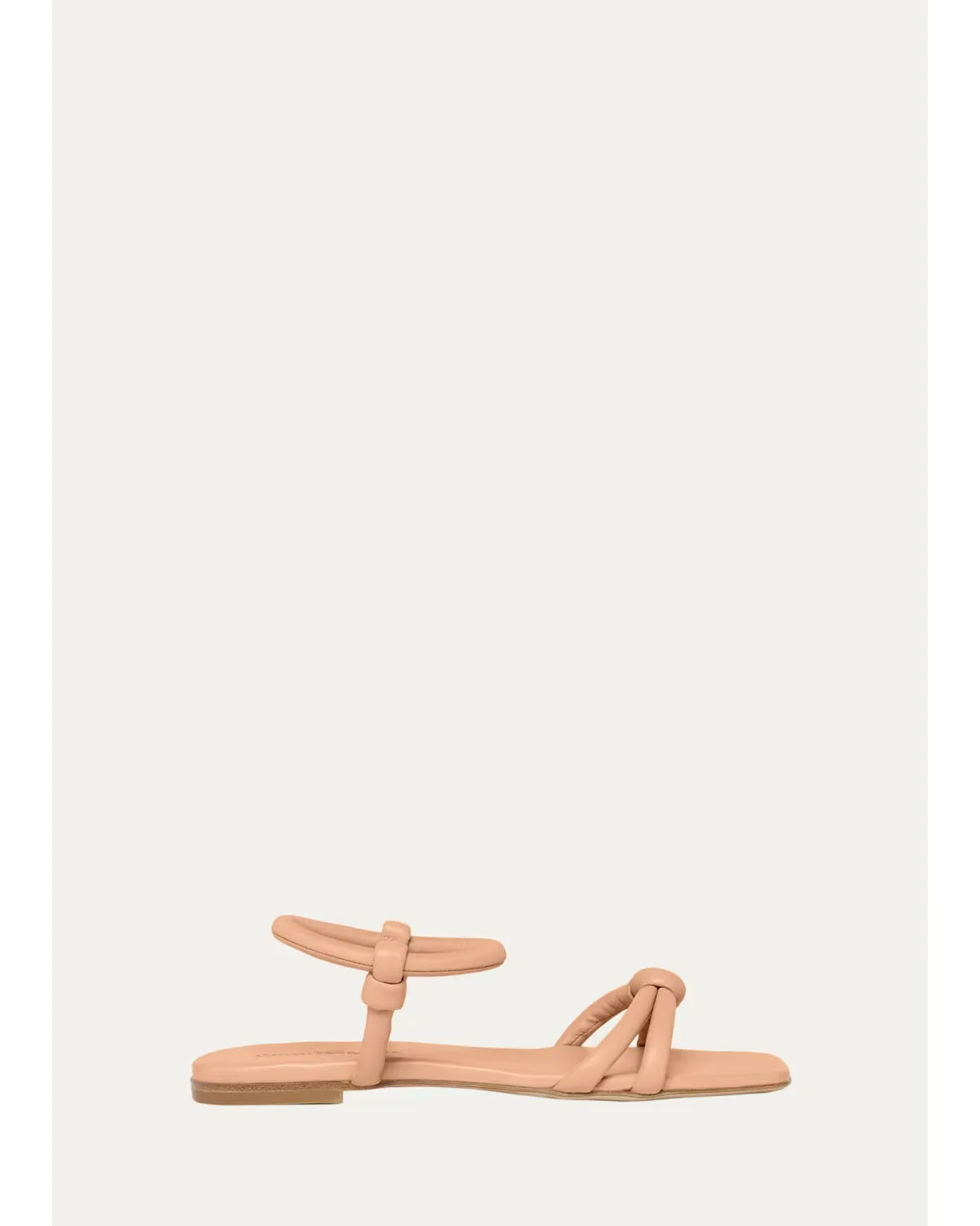 Juno Knotted Leather Flat Sandals by Gianvito Rossi