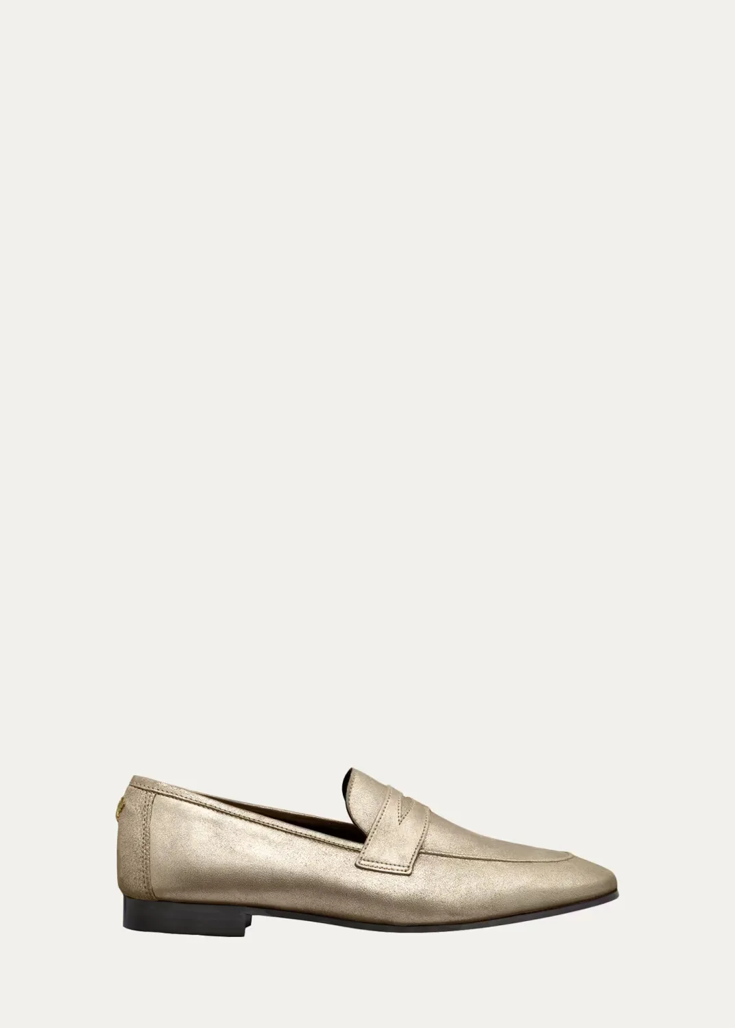 Metallic Leather Penny Loafers by Bougeotte