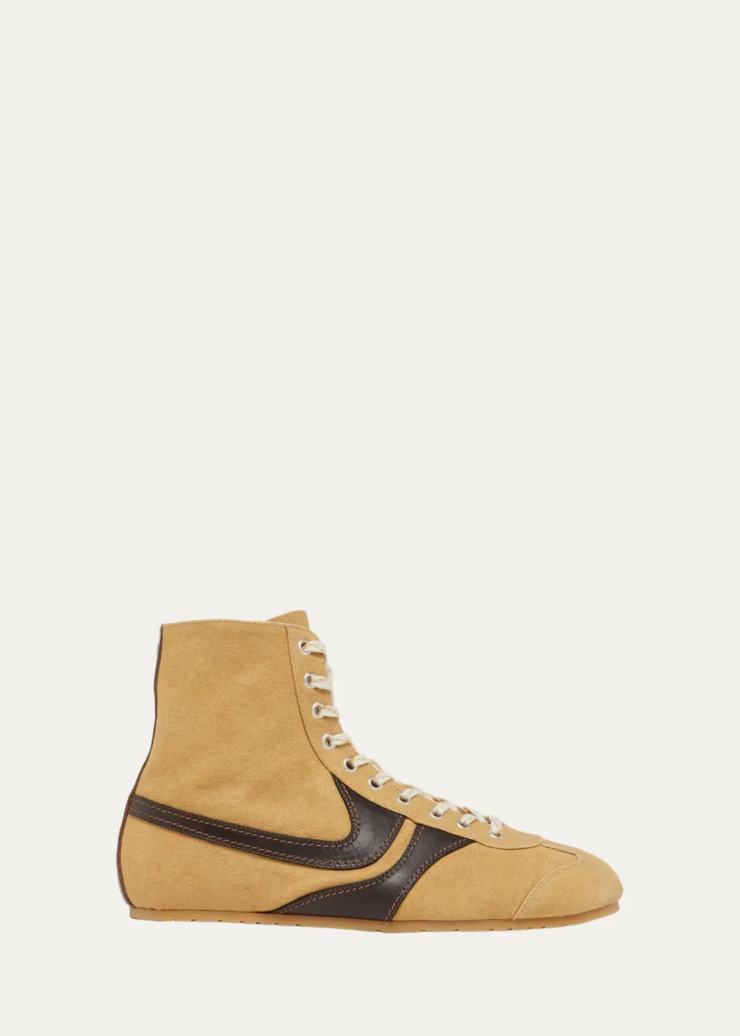 Destin Canvas and Leather High-Top Sneakers by Dries Van Noten