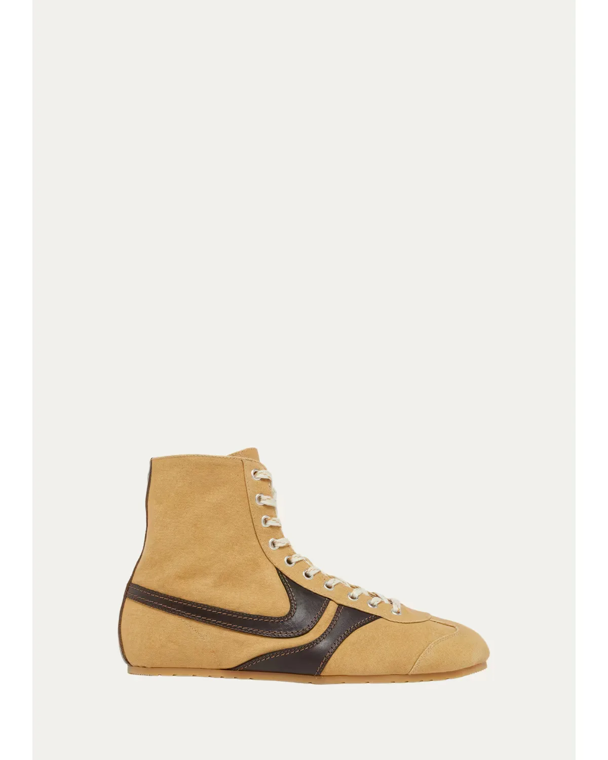 Destin Canvas and Leather High-Top Sneakers by Dries Van Noten