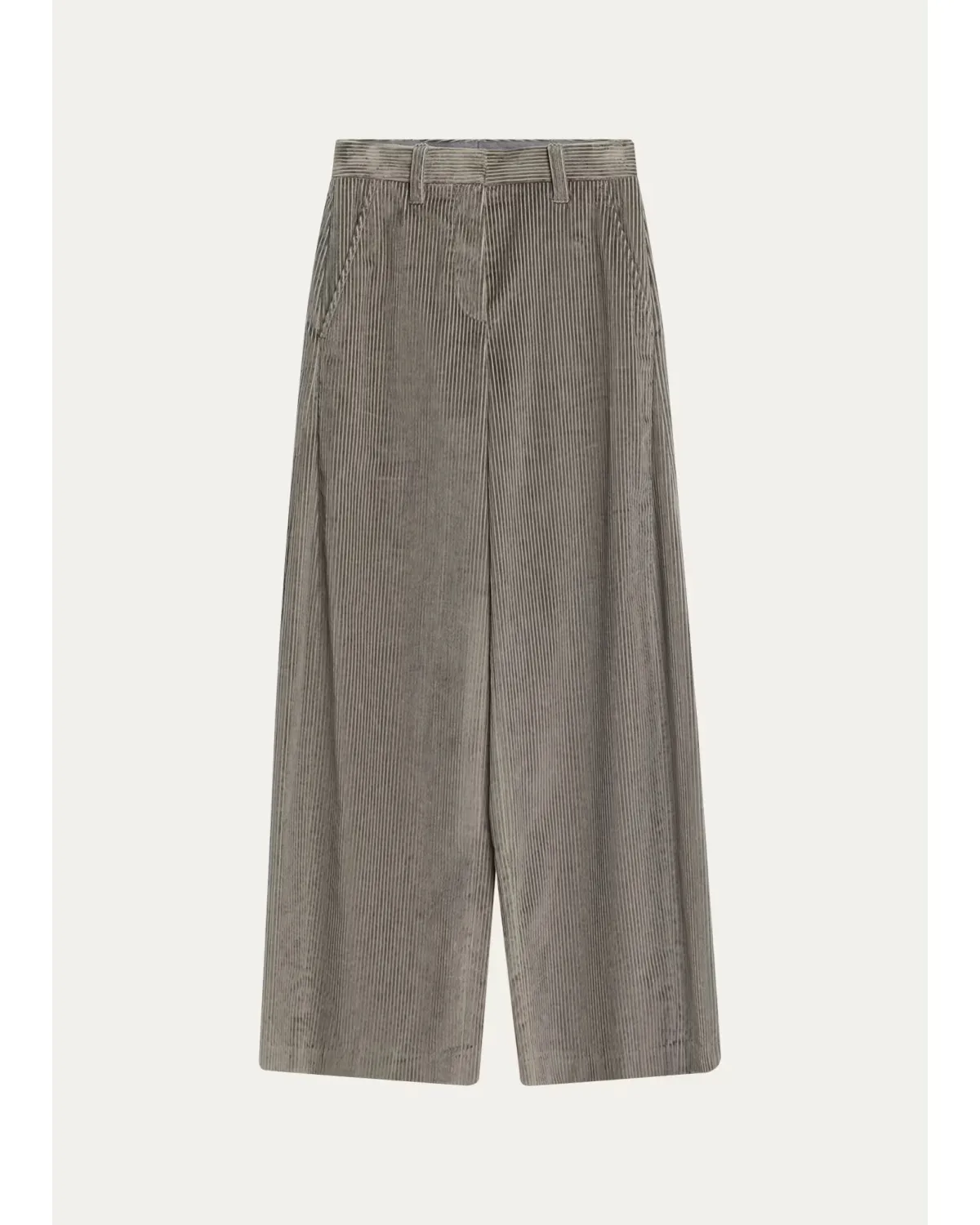 Cotton Corduroy Wide-Leg Trousers