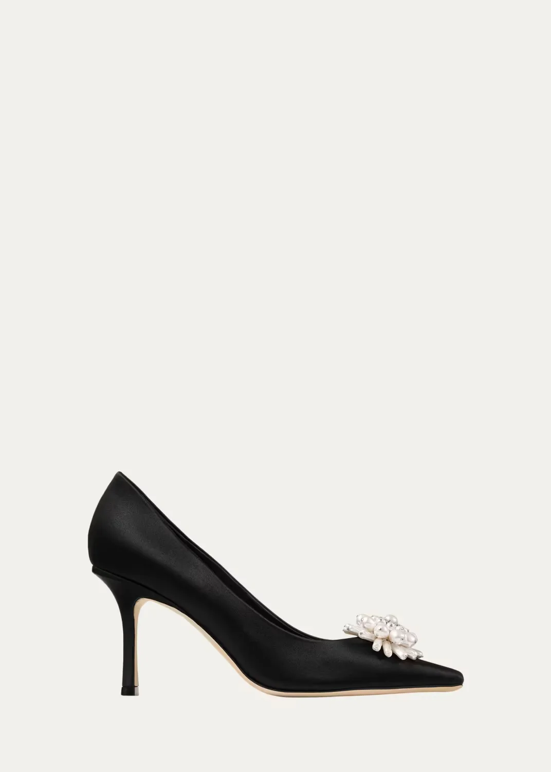 85mm Ines Pearly Satin Pumps by Jimmy Choo