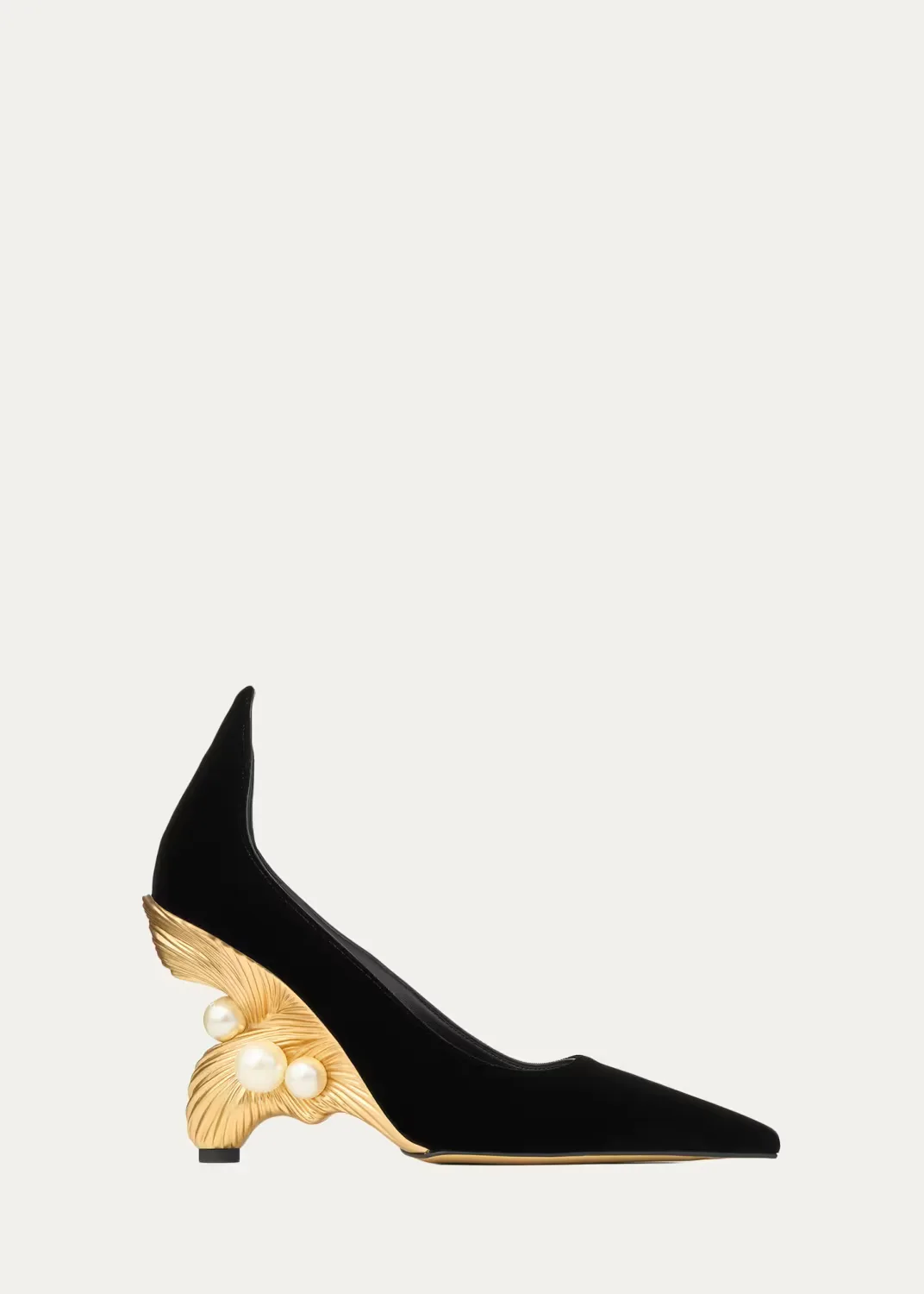 95mm Ithaca Embellished Velvet Pumps by Jimmy Choo