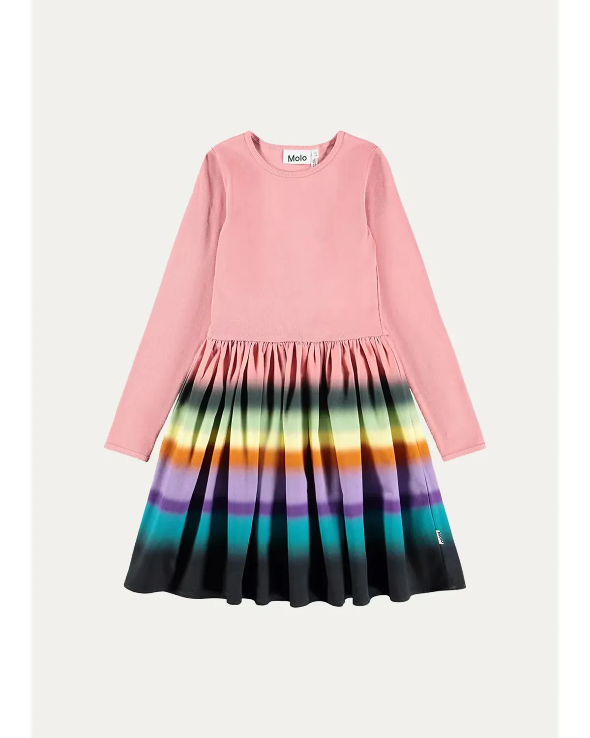 Casie Striped Cotton Long-Sleeve Dress by Molo