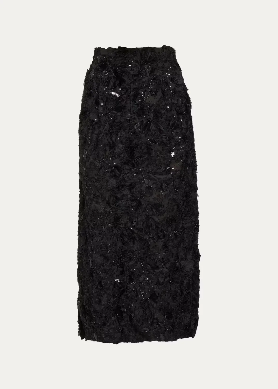 Embellished Deconstructed Organza Maxi Skirt