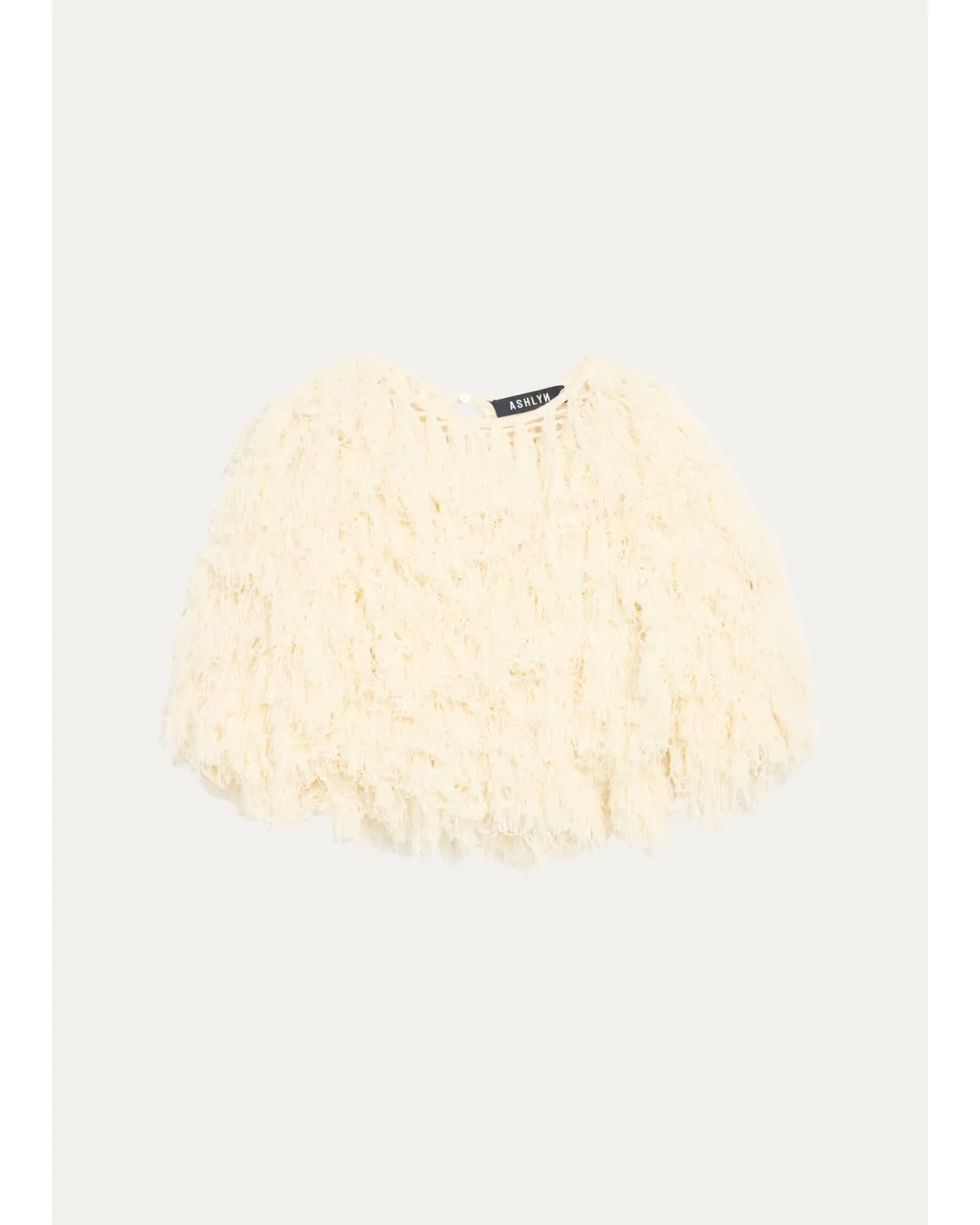 Curly Fringe Crop Sweater by ASHLYN