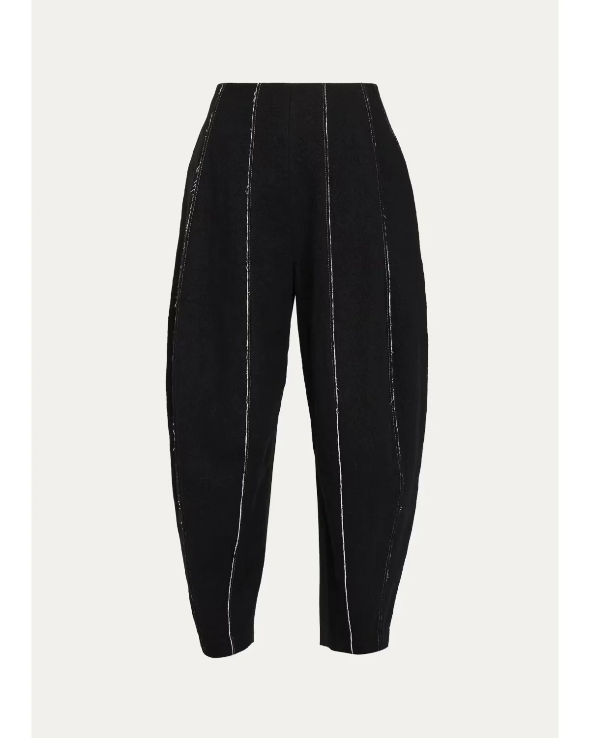 Boiled Wool Paneled Barrel-Leg Ankle Pants by ASHLYN