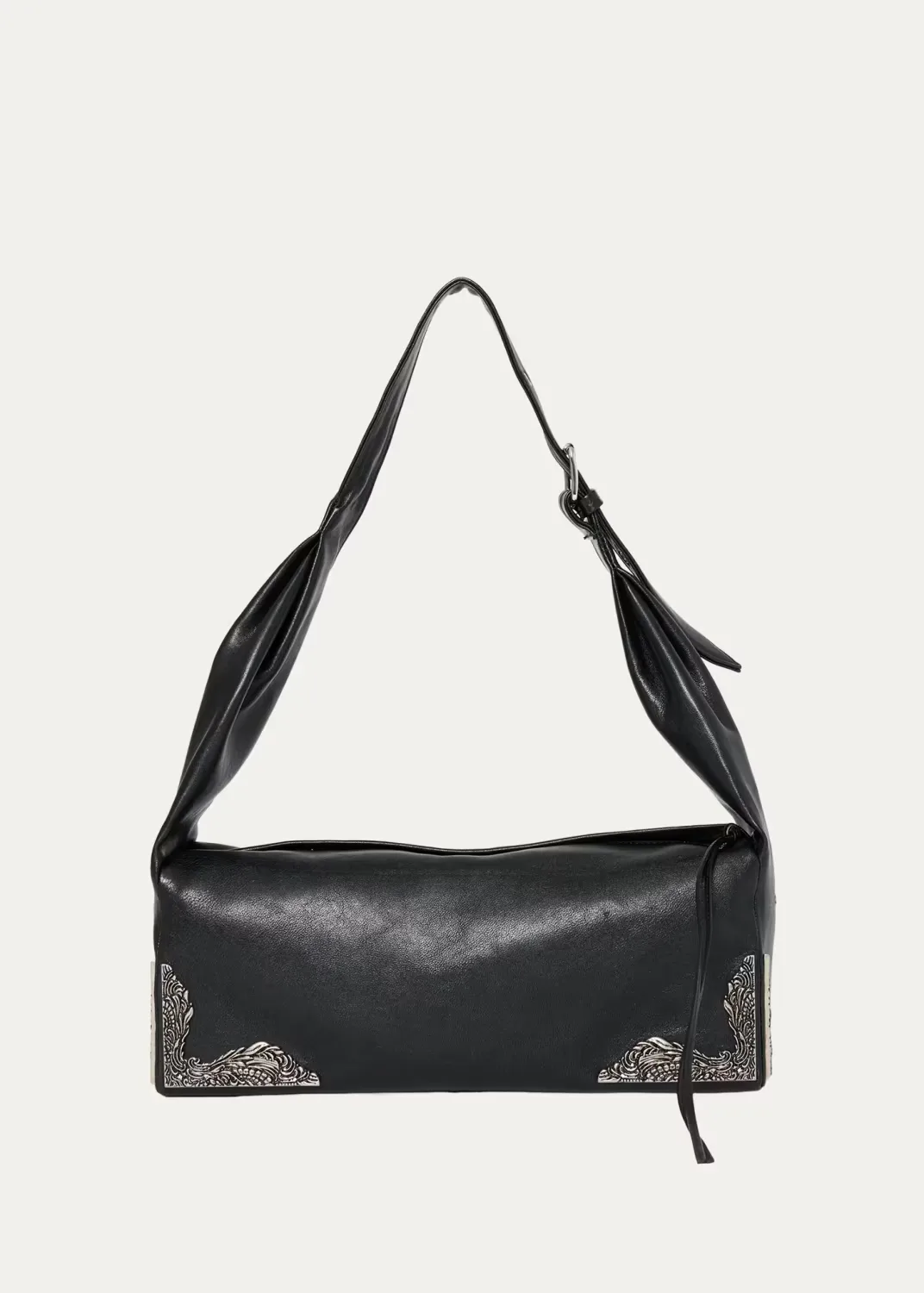 Hardware-Embellished Leather Shoulder Bag by Maison Margiela