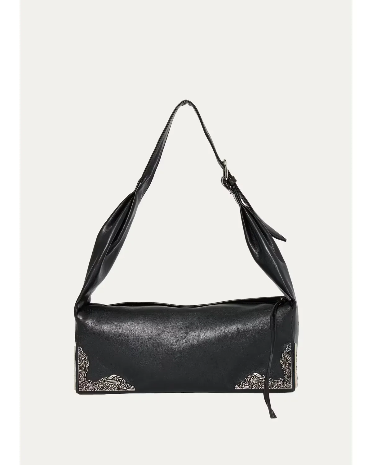 Hardware-Embellished Leather Shoulder Bag by Maison Margiela