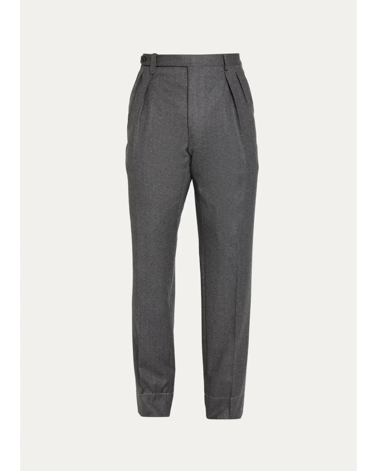 Elba Wool Flannel Double-Pleated Trousers by Brioni