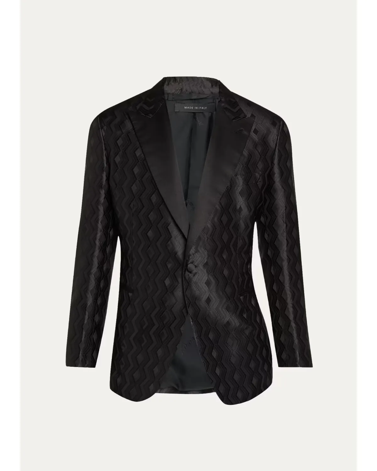 Wool Jacquard Single-Button Dinner Jacket by Brioni