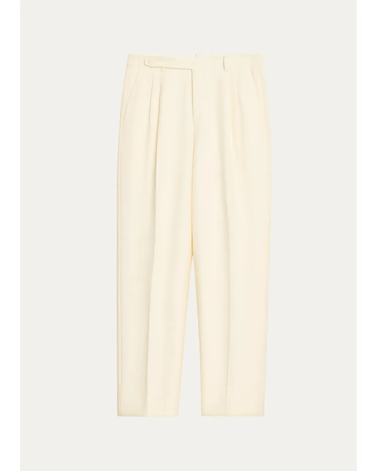 Capri Wool Double-Pleated Trousers by Brioni