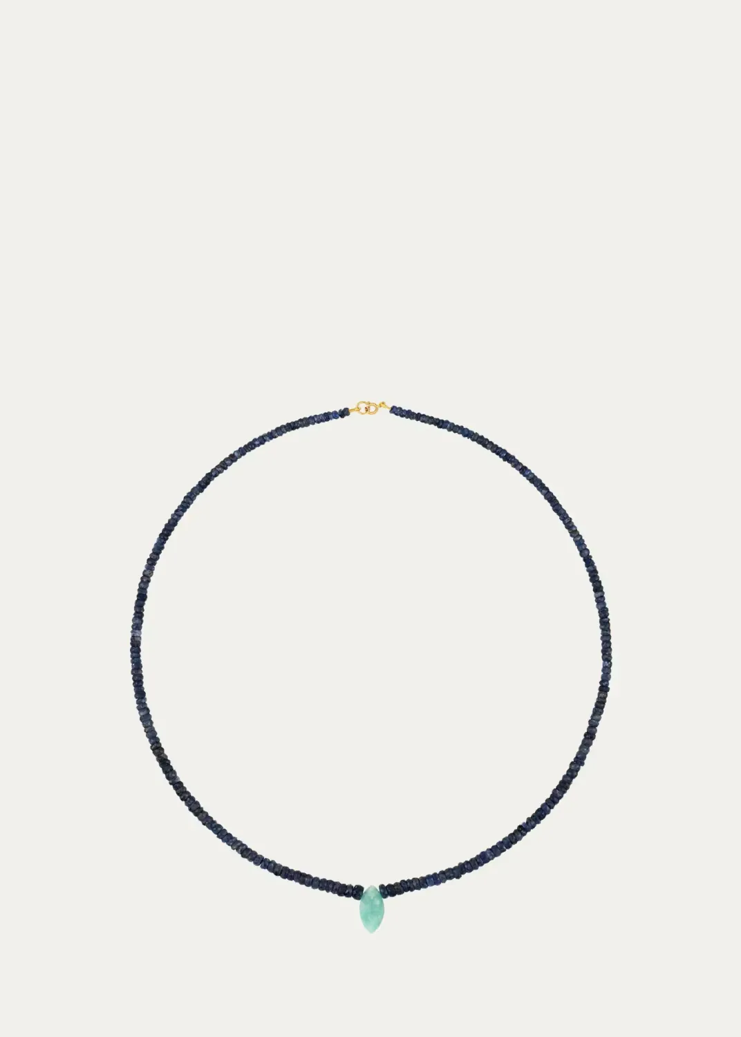 14K Yellow Gold, Sapphire & Amazonite Beaded Necklace by JIA JIA