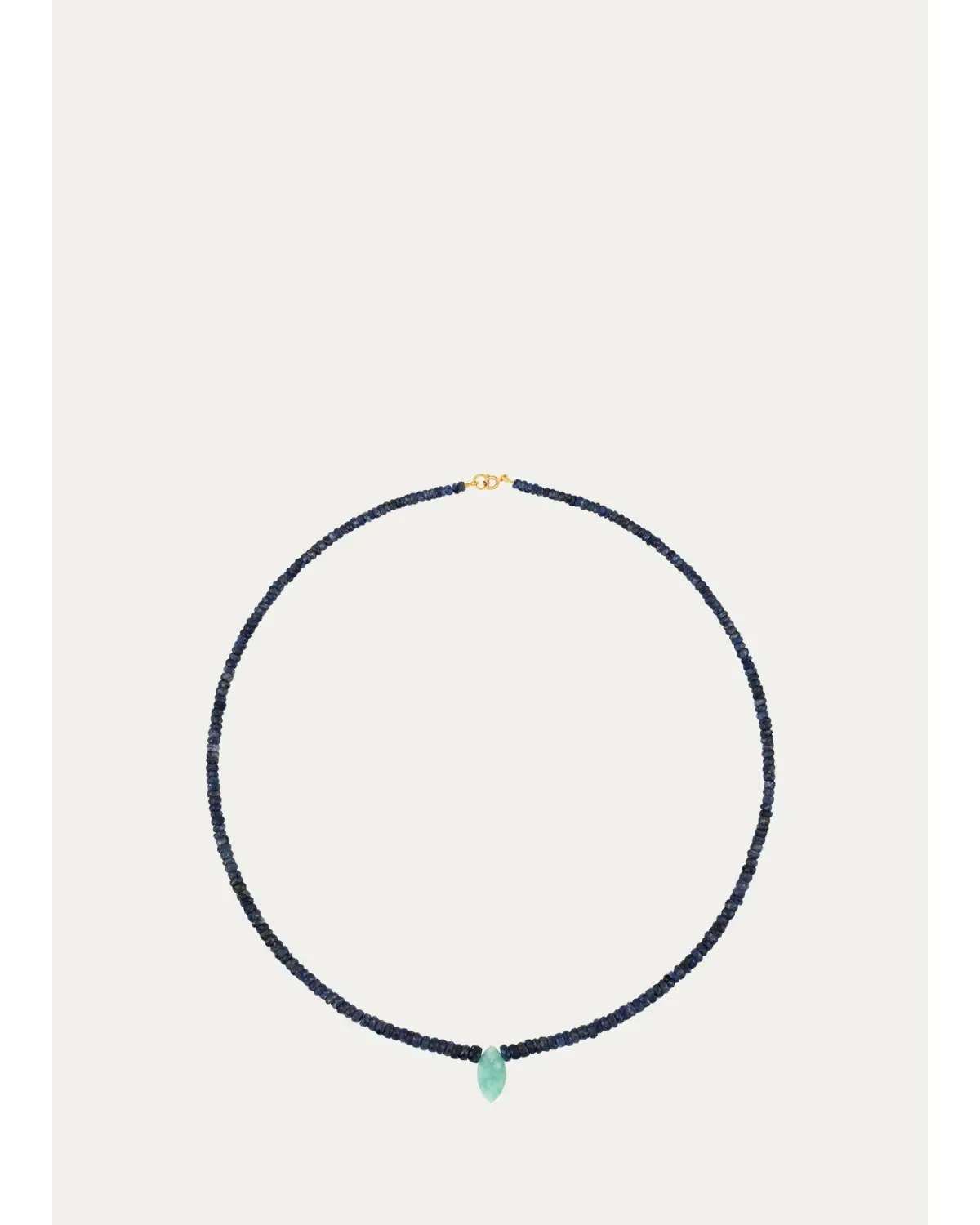 14K Yellow Gold, Sapphire & Amazonite Beaded Necklace by JIA JIA