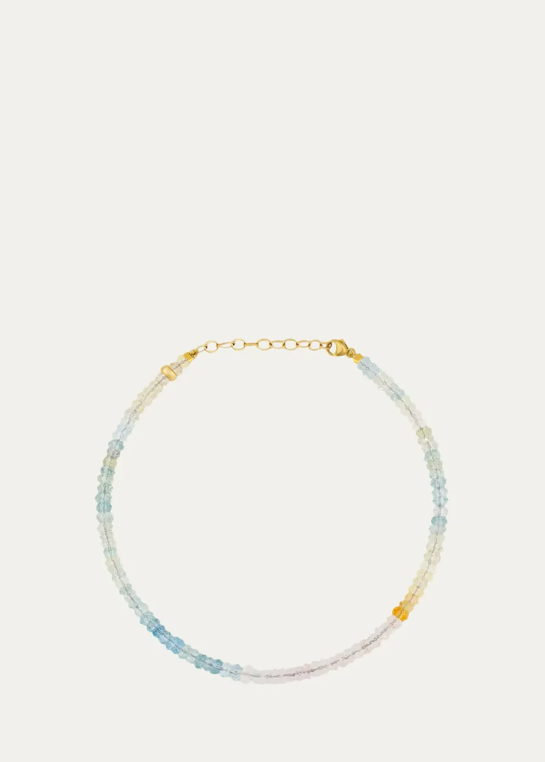 14K Yellow Gold & Ombr Morganite Beaded Bracelet by JIA JIA