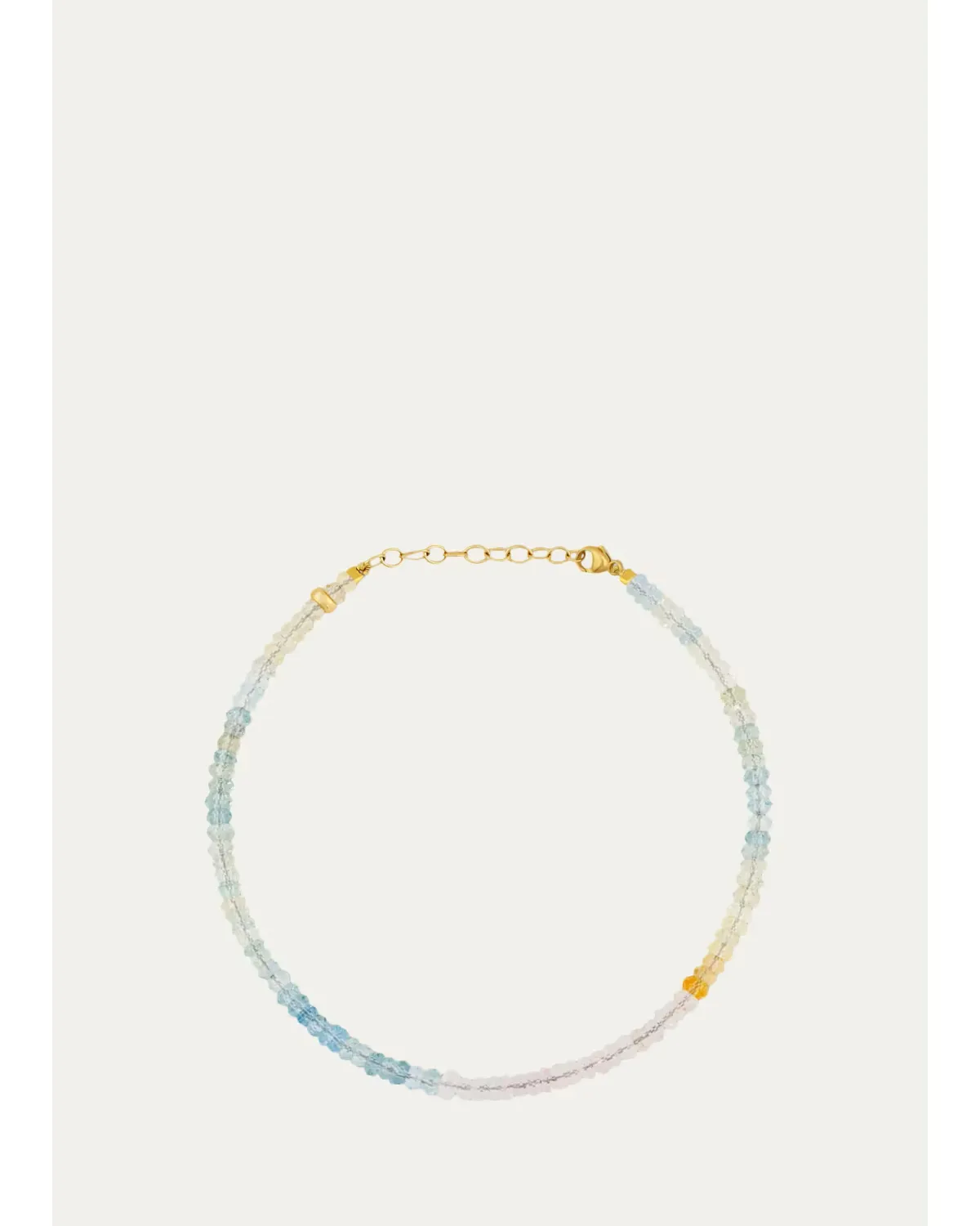 14K Yellow Gold & Ombr Morganite Beaded Bracelet by JIA JIA