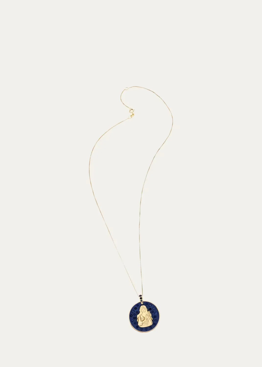 18K VIRGO Necklace with Sapphires by FARAONE MENNELLA by R.F.M.A.S.